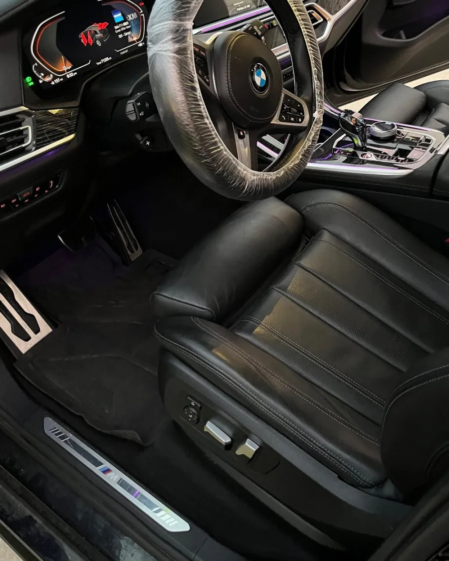 BMW interior after detailing