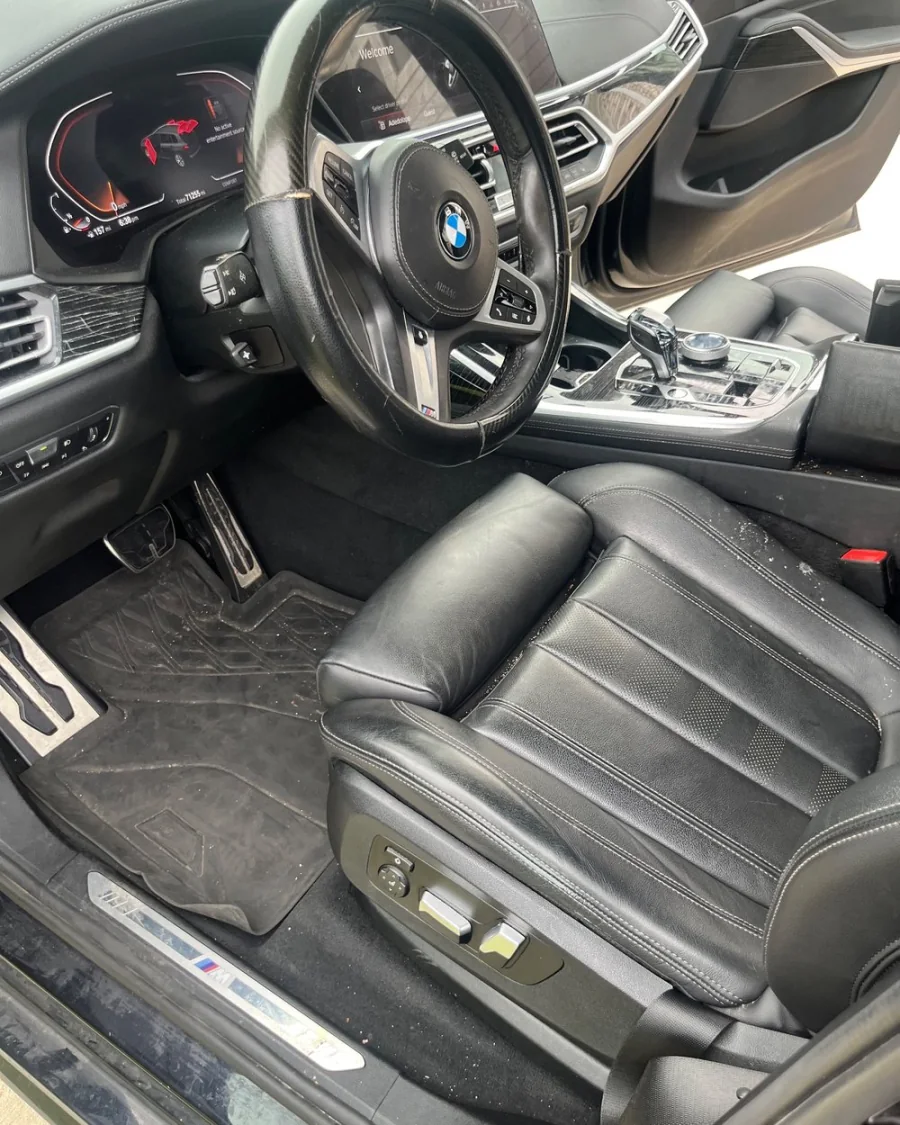 BMW interior before detailing