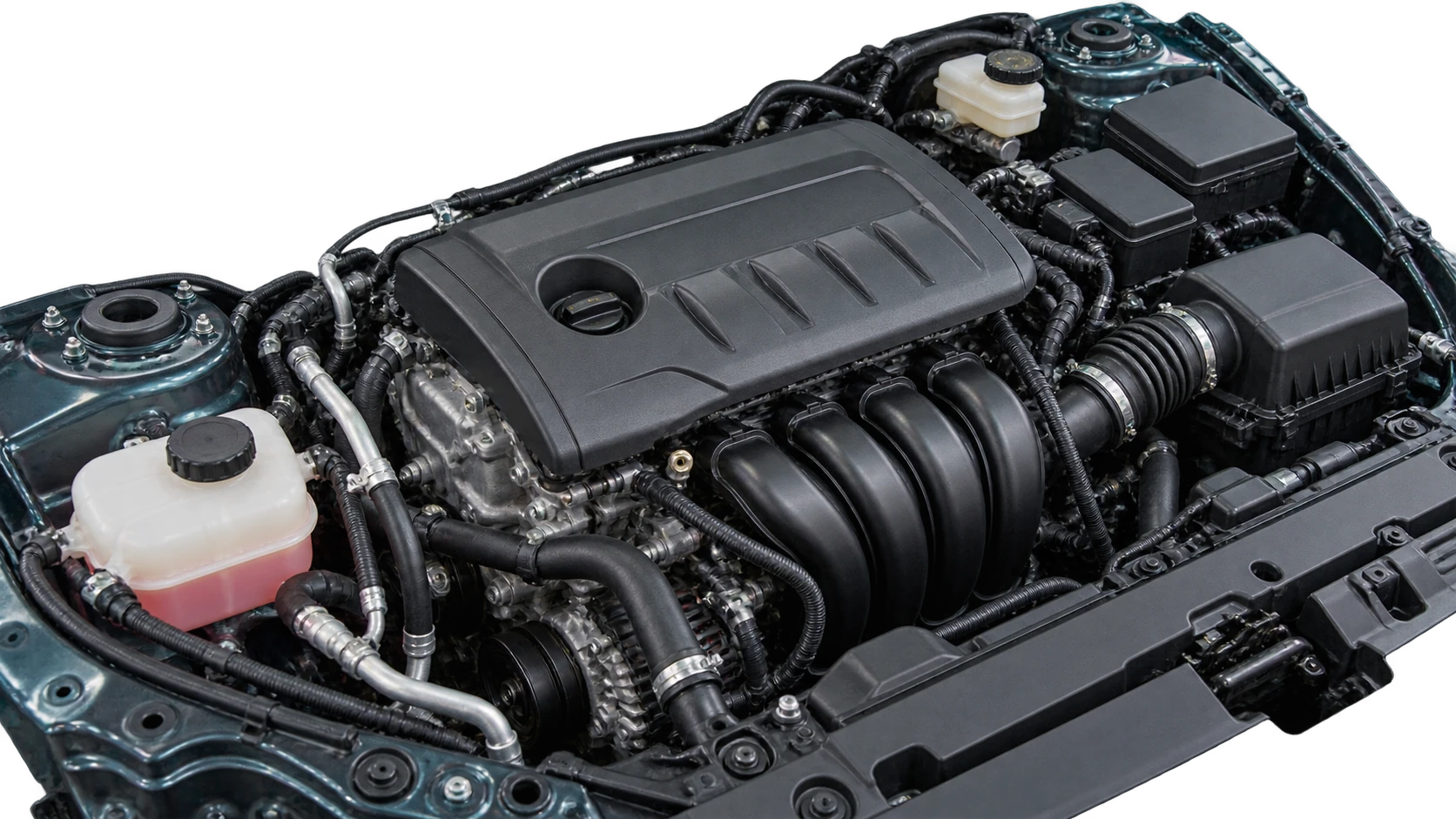 Illustration of generic engine bay components