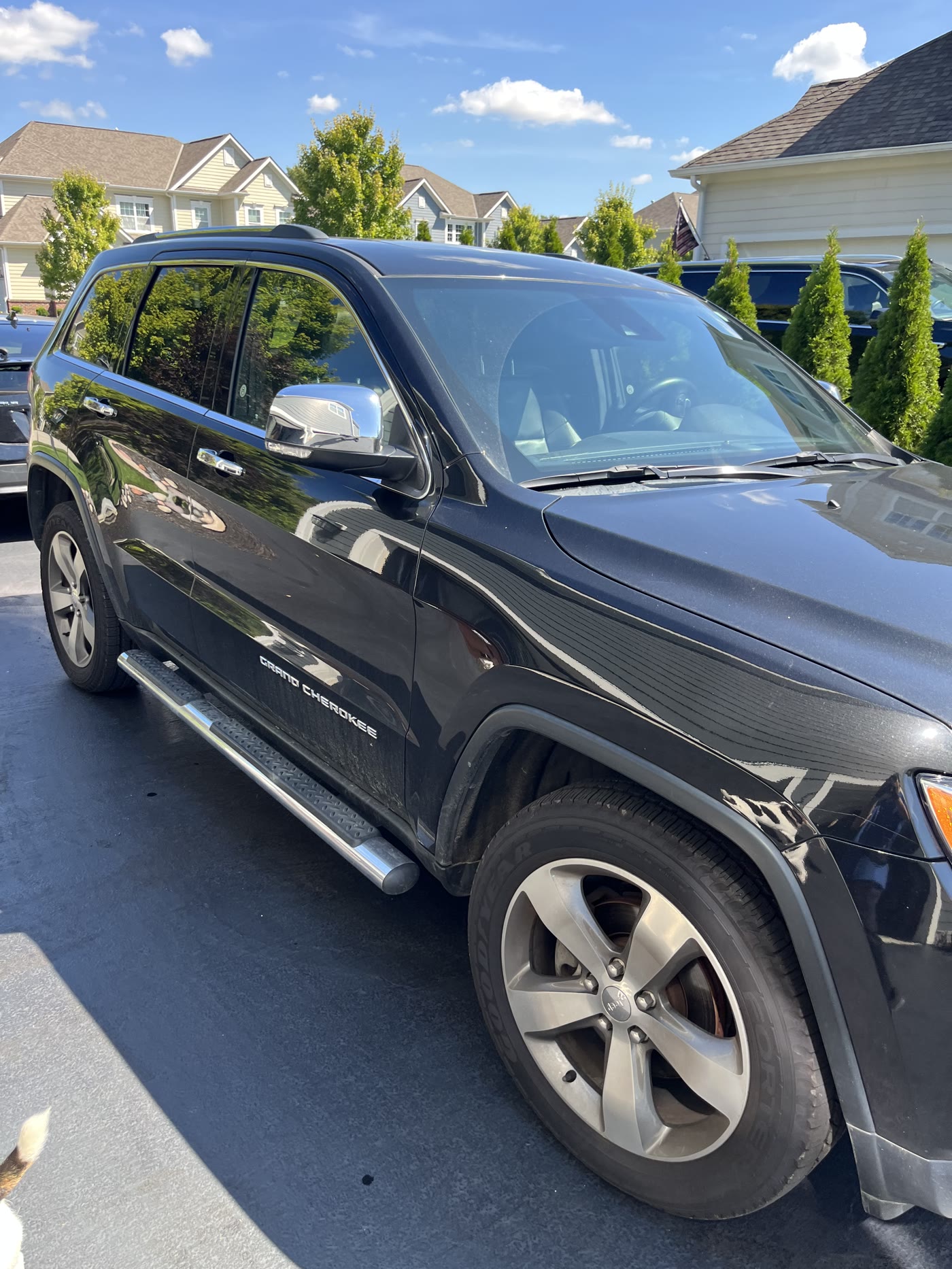 A Grand Cherokee finished in the driveway by Alum Auto Detailing, Westerville